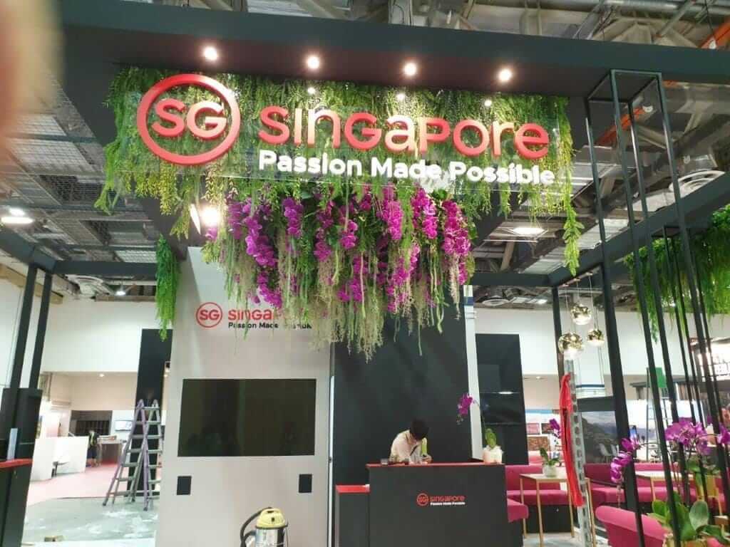 Inverted Green Wall Plant Display by Prince's for Singapore Tourism Board