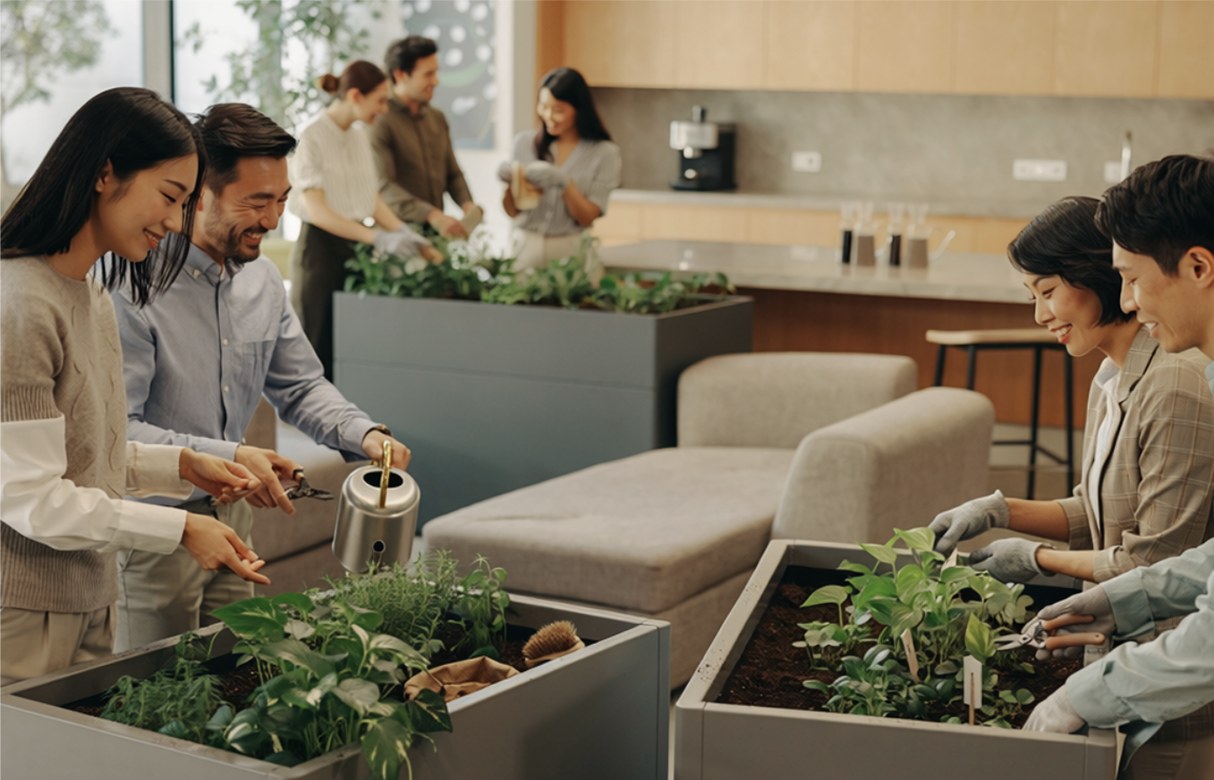 Community gardening programme for corporate teams in Singapore