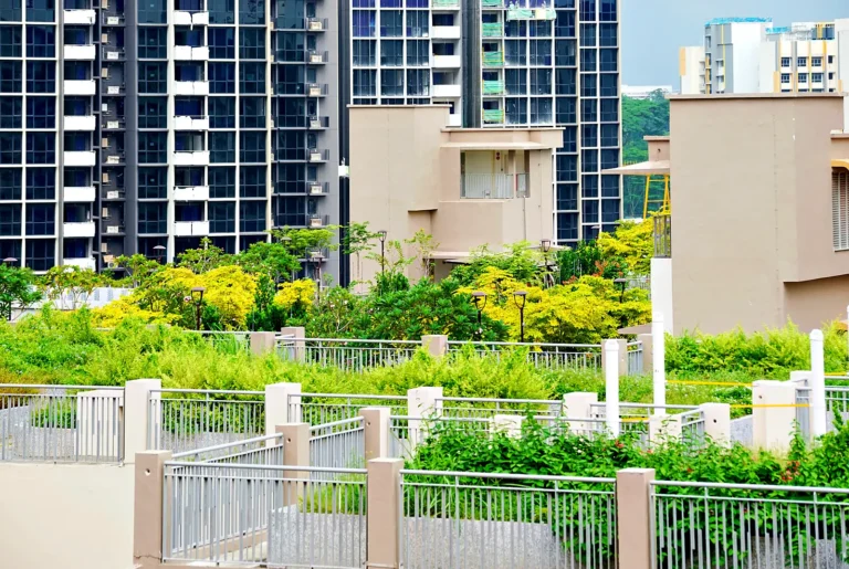 Roof garden with lush planting at Garden Court @ Tengah