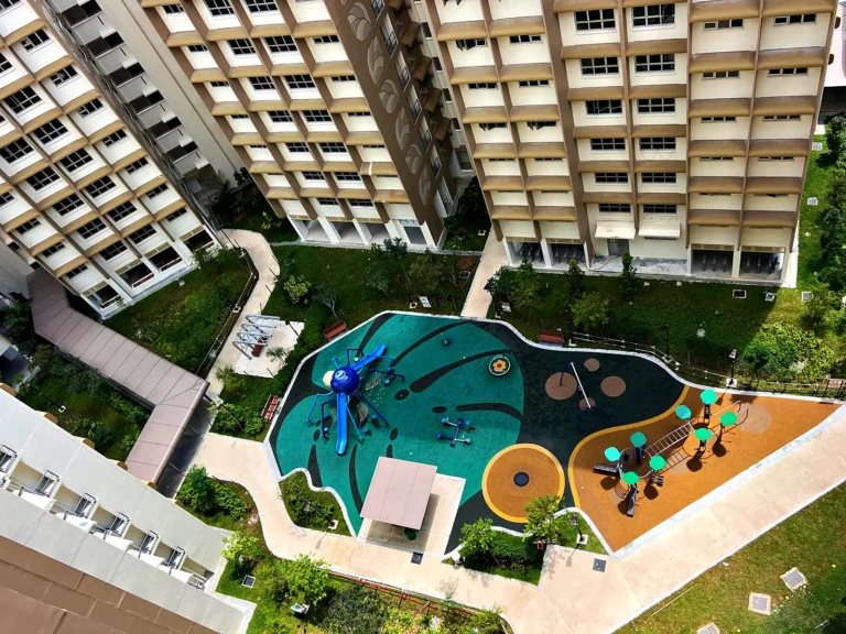 Playground and landscaped courtyard between blocks at Garden Terrace @ Tengah